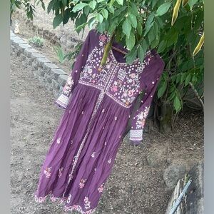 Purple Floral beaded blessed dress💖🐇